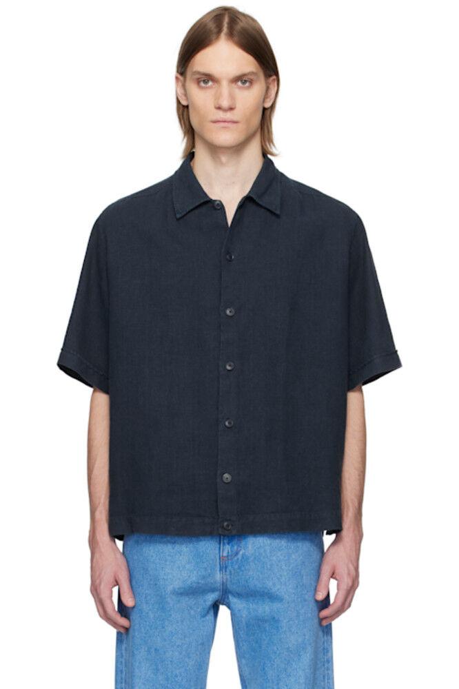 Рубашка из льна темно-синего цвета BOSS
Рубашка из льна темно-синего цвета BOSS