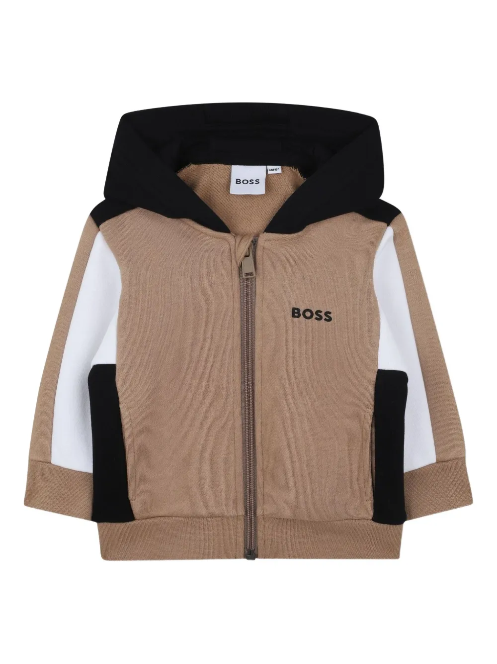 Худи в стиле колор-блок на молнии BOSS Kidswear, коричневый
Худи в стиле колор-блок на молнии BOSS Kidswear, коричневый