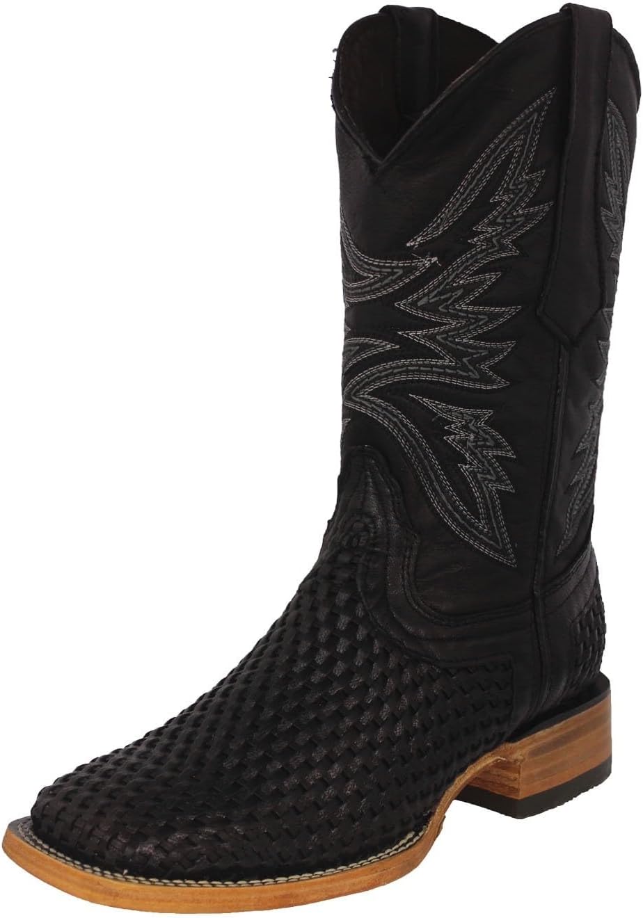 Мужские черные западные ковбойские сапоги Texas Legacy с плетеной кожей и квадратным носком
Мужские черные западные ковбойские сапоги Texas Legacy с плетеной кожей и квадратным носком