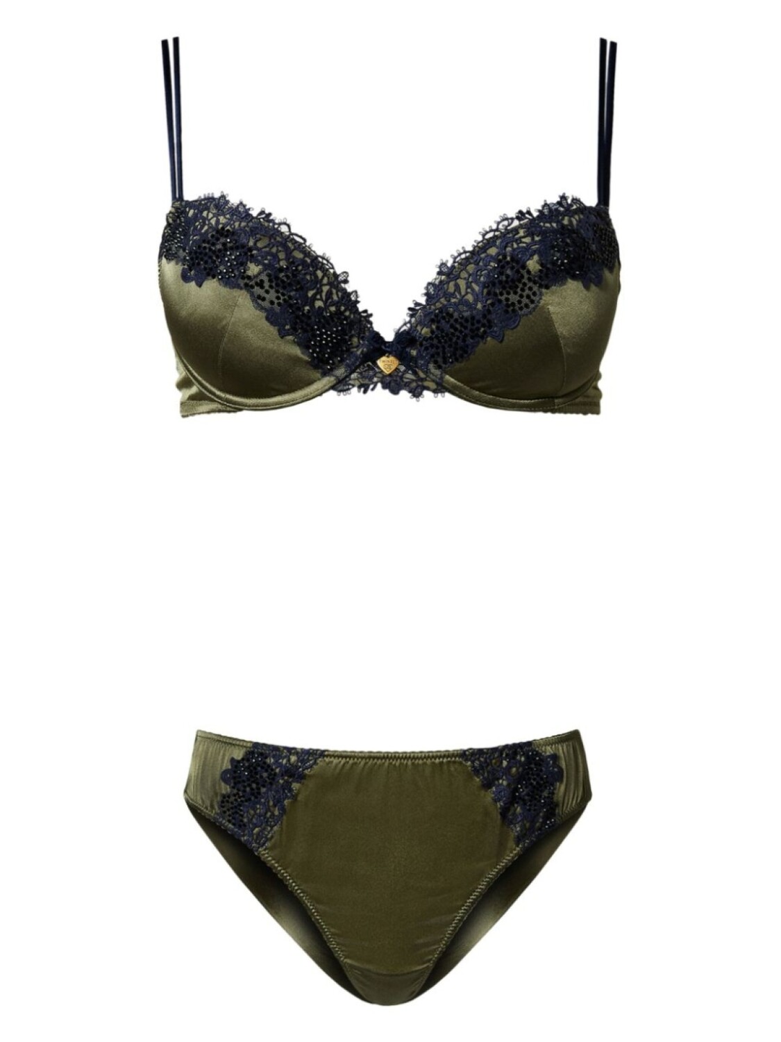 Бюстгальтер и трусики TWINSET из шелка с эффектом пуш-ап, зеленый
Бюстгальтер и трусики TWINSET из шелка с эффектом пуш-ап, зеленый