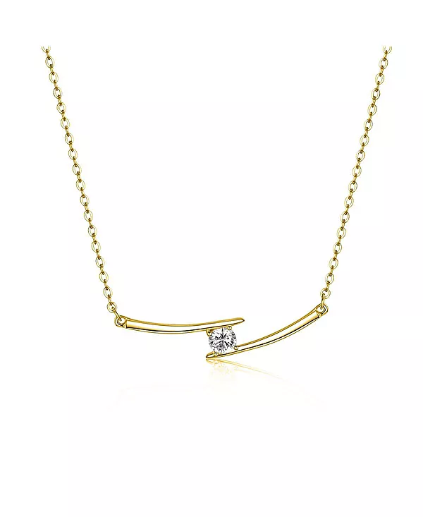 Ожерелье из стерлингового серебра с двумя подвесками-солитерами из кубического циркония Genevive, gold
Ожерелье из стерлингового серебра с двумя подвесками-солитерами из кубического циркония Genevive, gold