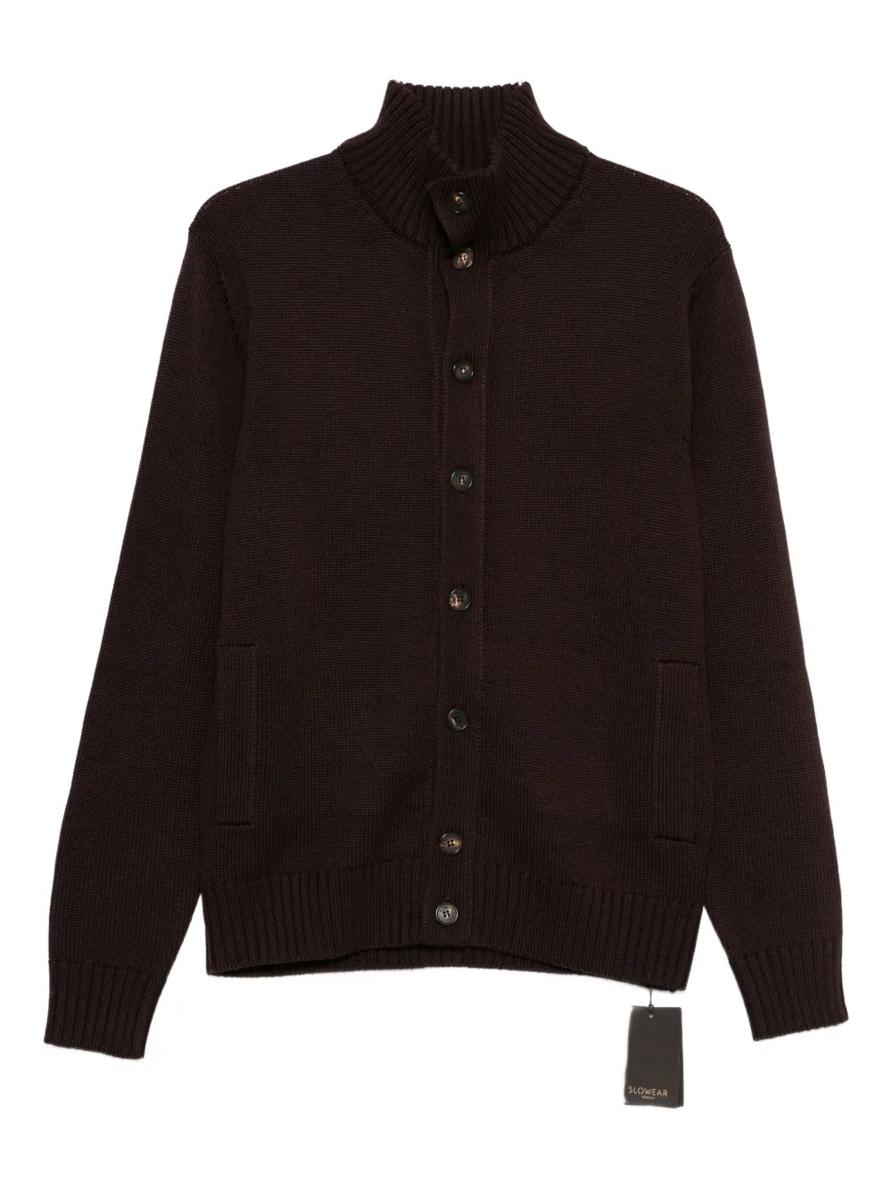 Кардиган с высоким воротом и застежкой на пуговицы Zanone, коричневый
Кардиган с высоким воротом и застежкой на пуговицы Zanone, коричневый