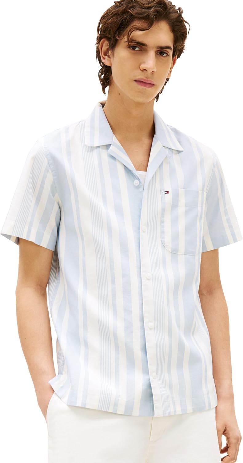 Рубашки Tommy Hilfiger с коротким рукавом, легкие, стандартного кроя, мужские, повседневные, на пуговицах, летние, Breezy Blue / Ivory Petal
Рубашки Tommy Hilfiger с коротким рукавом, легкие, стандартного кроя, мужские, повседневные, на пуговицах, летние, Breezy Blue / Ivory Petal