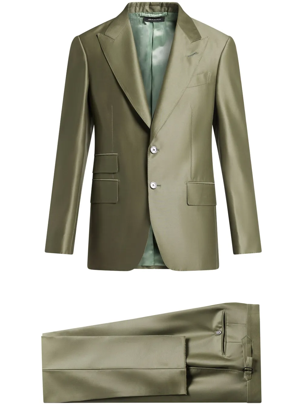 Костюм с однобортным пиджаком TOM FORD, зеленый
Костюм с однобортным пиджаком TOM FORD, зеленый