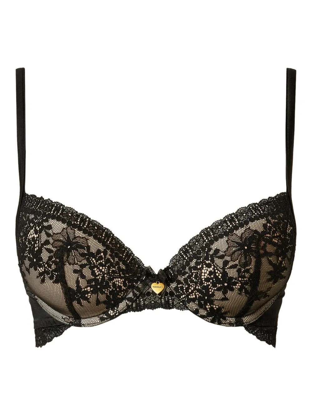 Кружевной бюстгальтер с эффектом пуш-ап TWINSET, черный
Кружевной бюстгальтер с эффектом пуш-ап TWINSET, черный