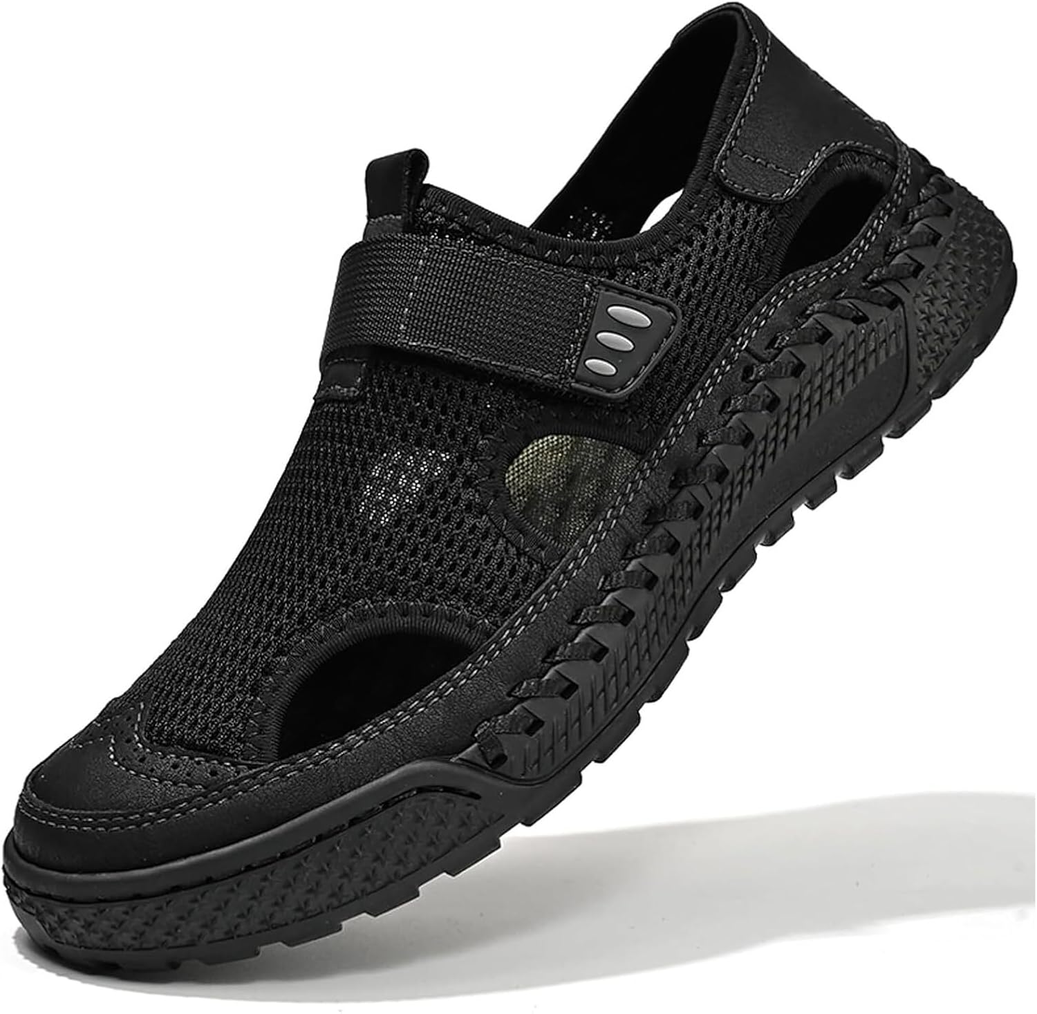 Мужские спортивные сандалии с дышащей сеткой, закрытым носком, регулируемым ремешком на липучке, летние пляжные рыбацкие туфли, удобные с круглым носком, нескользящие, для активного отдыха и повседневной носки Generic, черный
Мужские спортивные сандалии с дышащей сеткой, закрытым носком, регулируемым ремешком на липучке, летние пляжные рыбацкие туфли, удобные с круглым носком, нескользящие, для активного отдыха и повседневной носки Generic, черный