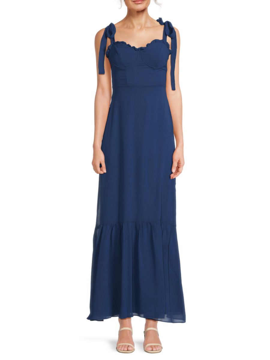 Поистине великолепное платье макси с воланами Lulus, синий
Поистине великолепное платье макси с воланами Lulus, синий