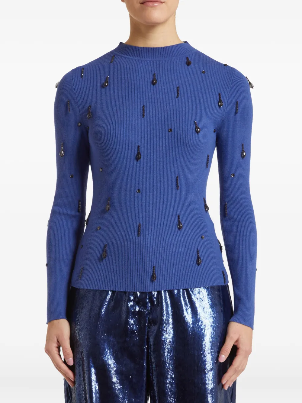 Ребристый декорированный свитер Pennyblack, синий
Ребристый декорированный свитер Pennyblack, синий