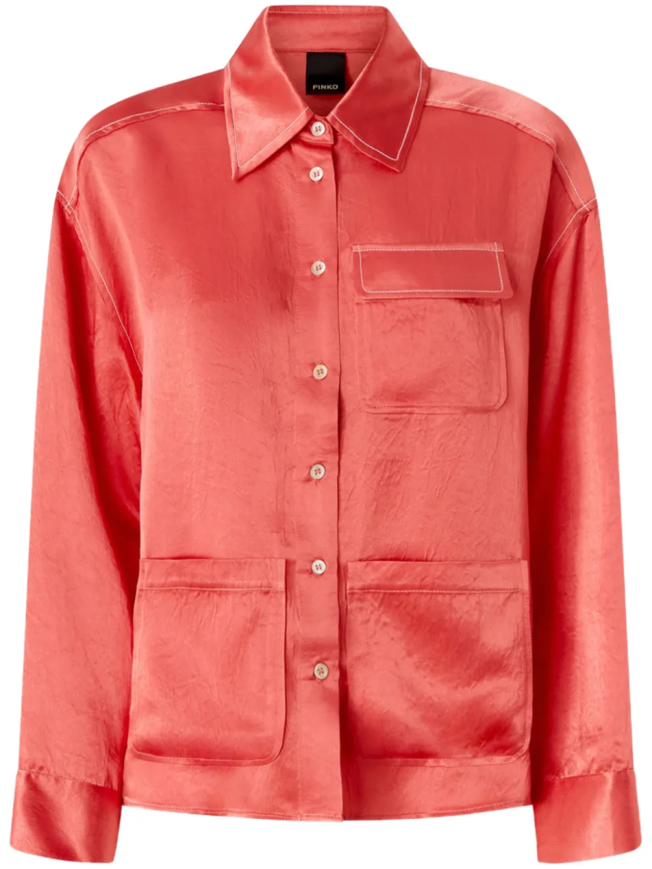 PINKO атласная рубашка, розовый
PINKO атласная рубашка, розовый