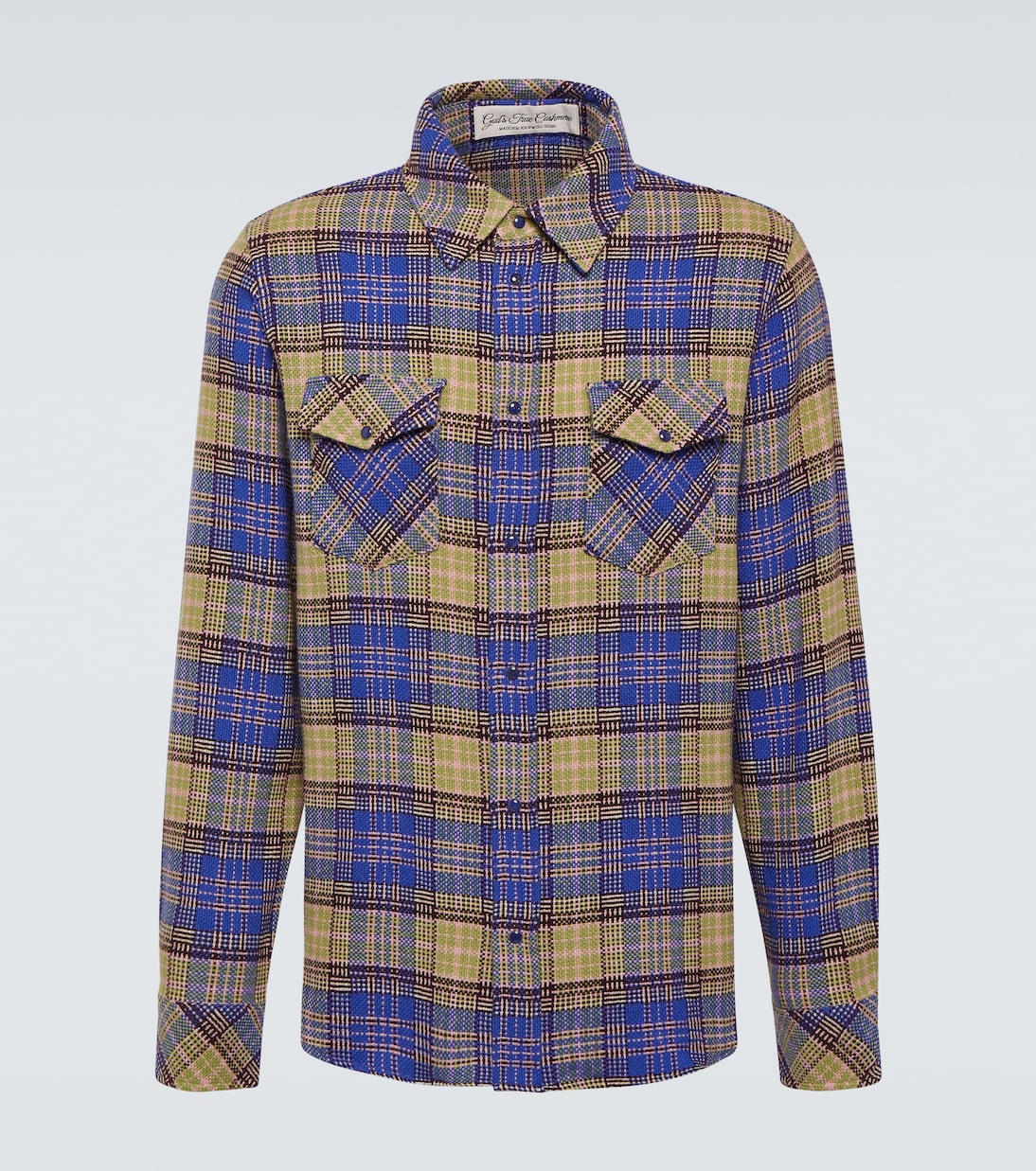 Тартановая кашемировая рубашка God's True Cashmere, Dune/Lapislaz
Тартановая кашемировая рубашка God's True Cashmere, Dune/Lapislaz
