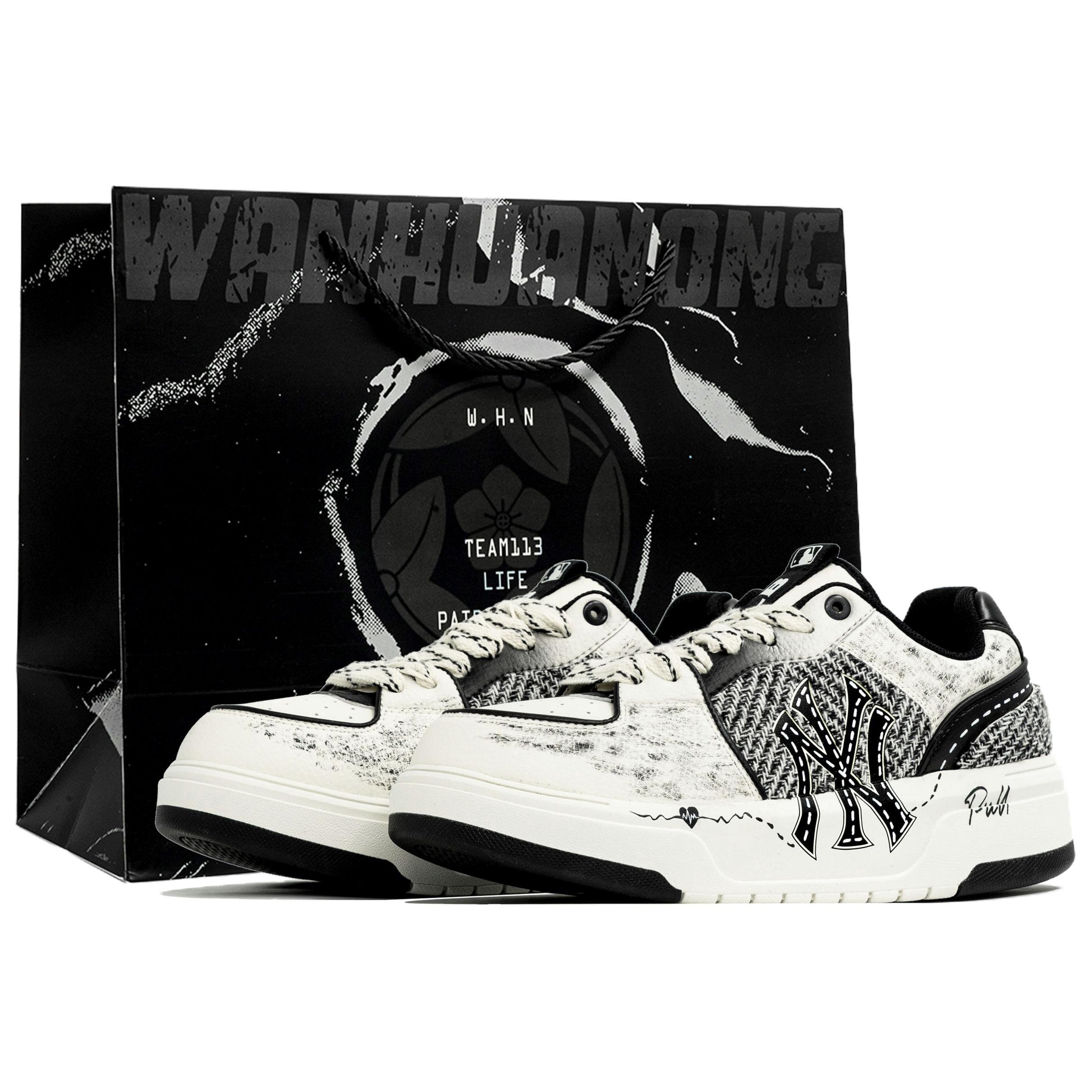 MLB Кроссовки Chunky Liner Wan Hua Nong, Qian, Shopping Bag Abrasion Resistant Low Top Skateboard Shoes Unisex черно-белые
MLB Кроссовки Chunky Liner Wan Hua Nong, Qian, Shopping Bag Abrasion Resistant Low Top Skateboard Shoes Unisex черно-белые