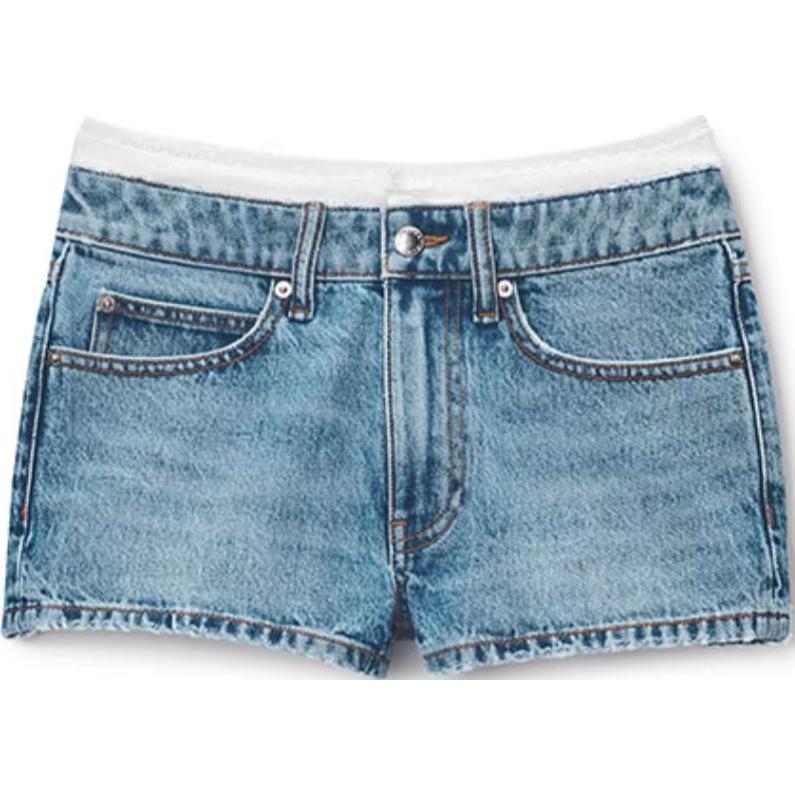 Пойнтель Хай-райз Мини-шорты винтажные светло-индиго Alexander Wang
Пойнтель Хай-райз Мини-шорты винтажные светло-индиго Alexander Wang