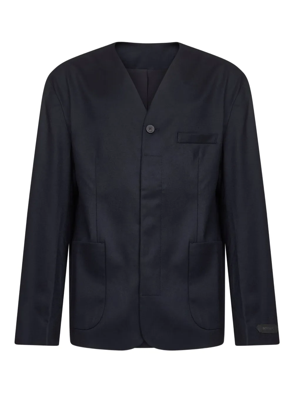 Жакет без воротника с накладными карманами JACQUEMUS, синий
Жакет без воротника с накладными карманами JACQUEMUS, синий