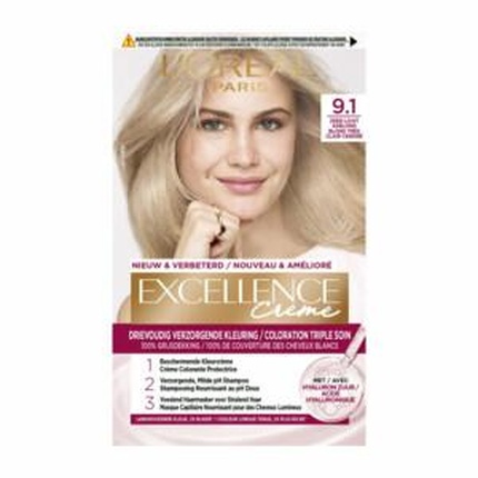 L'Oreal Paris Excellence Creme 9.1 Очень светлый пепельно-русый цвет волос L'Oréal
L'Oreal Paris Excellence Creme 9.1 Очень светлый пепельно-русый цвет волос L'Oréal