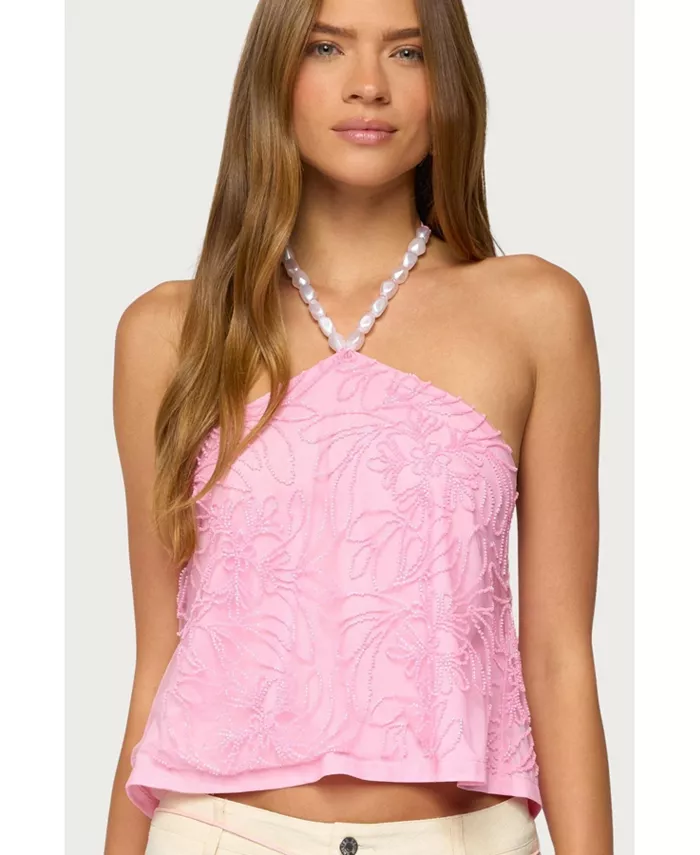 Женский топ Ayva с цветочной вышивкой и бусинами Edikted, розовый
Женский топ Ayva с цветочной вышивкой и бусинами Edikted, розовый