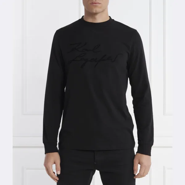 Классический крой с длинным рукавом Karl Lagerfeld, черный 
Классический крой с длинным рукавом Karl Lagerfeld, черный