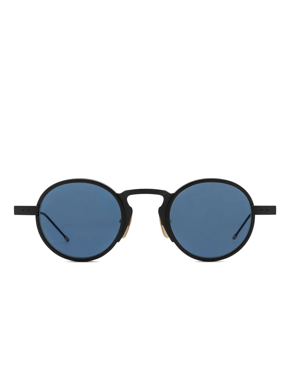 Солнцезащитные очки в круглой оправе Thom Browne Eyewear, черный 
Солнцезащитные очки в круглой оправе Thom Browne Eyewear, черный