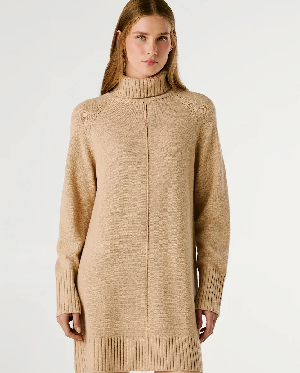 Короткое трикотажное платье с высоким воротником Pepe Jeans, бежевый
Короткое трикотажное платье с высоким воротником Pepe Jeans, бежевый