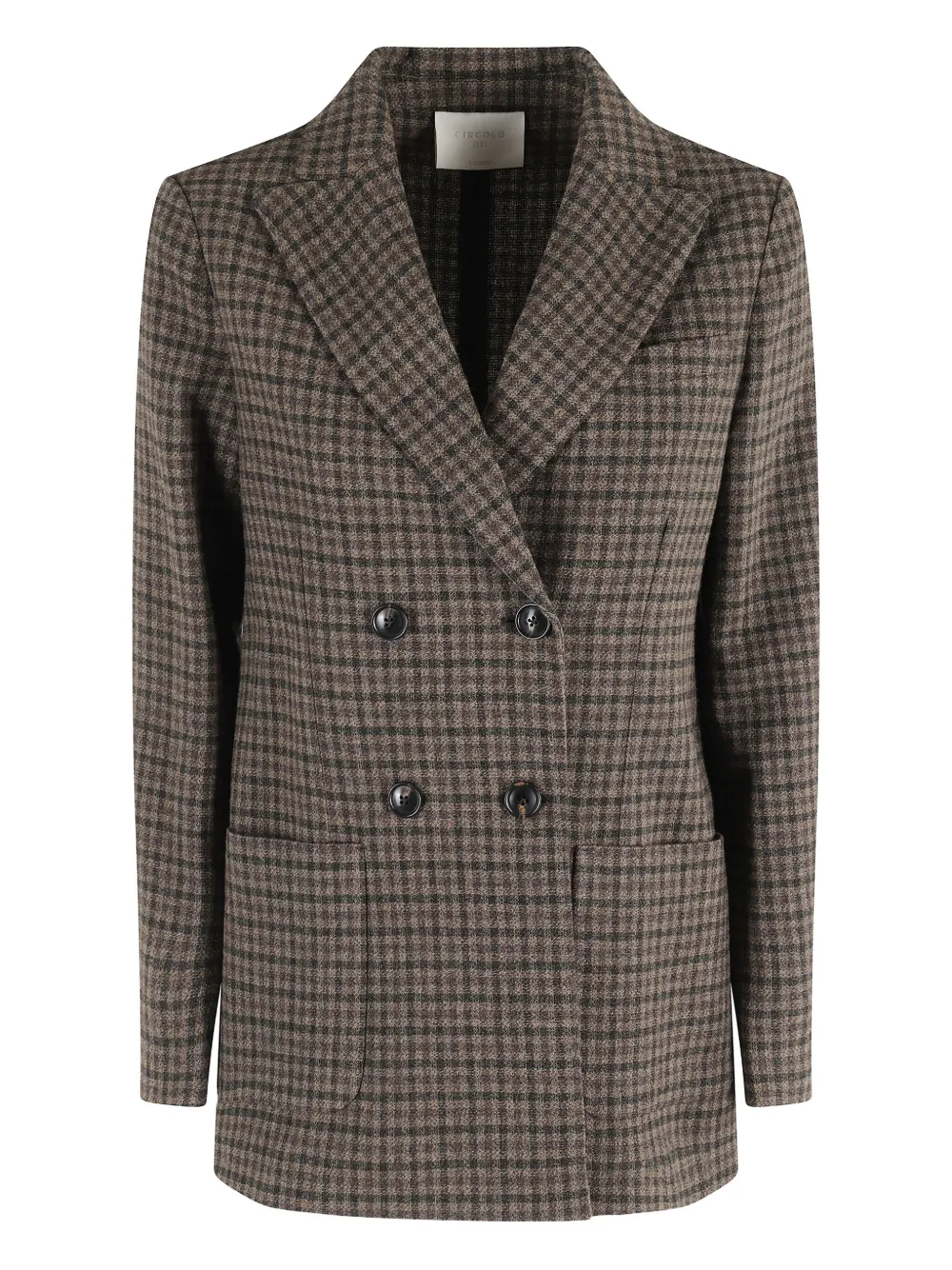 Клетчатый двубортный пиджак Circolo 1901
Клетчатый двубортный пиджак Circolo 1901