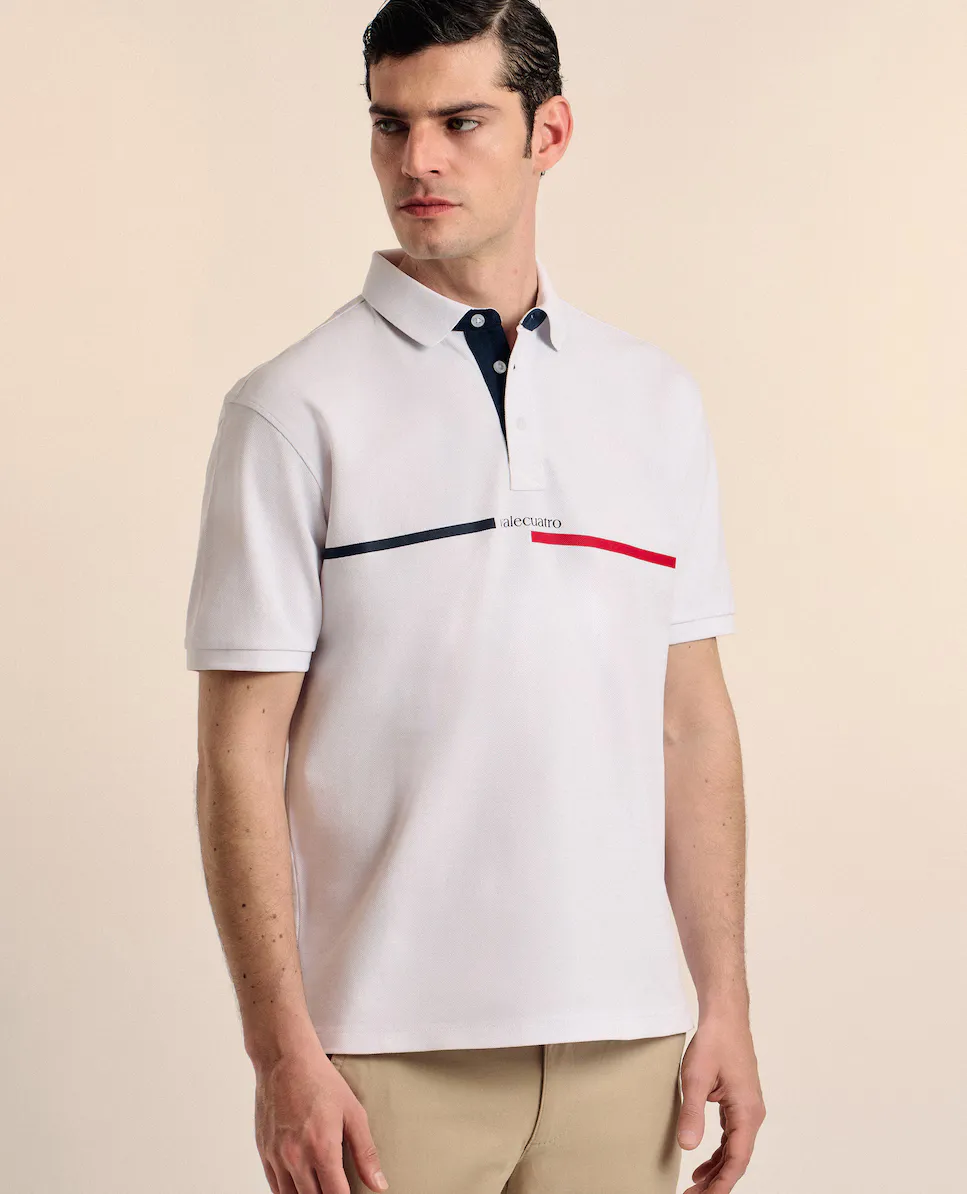 Мужская рубашка-поло классического кроя с короткими рукавами из пике Valecuatro, белый
Мужская рубашка-поло классического кроя с короткими рукавами из пике Valecuatro, белый