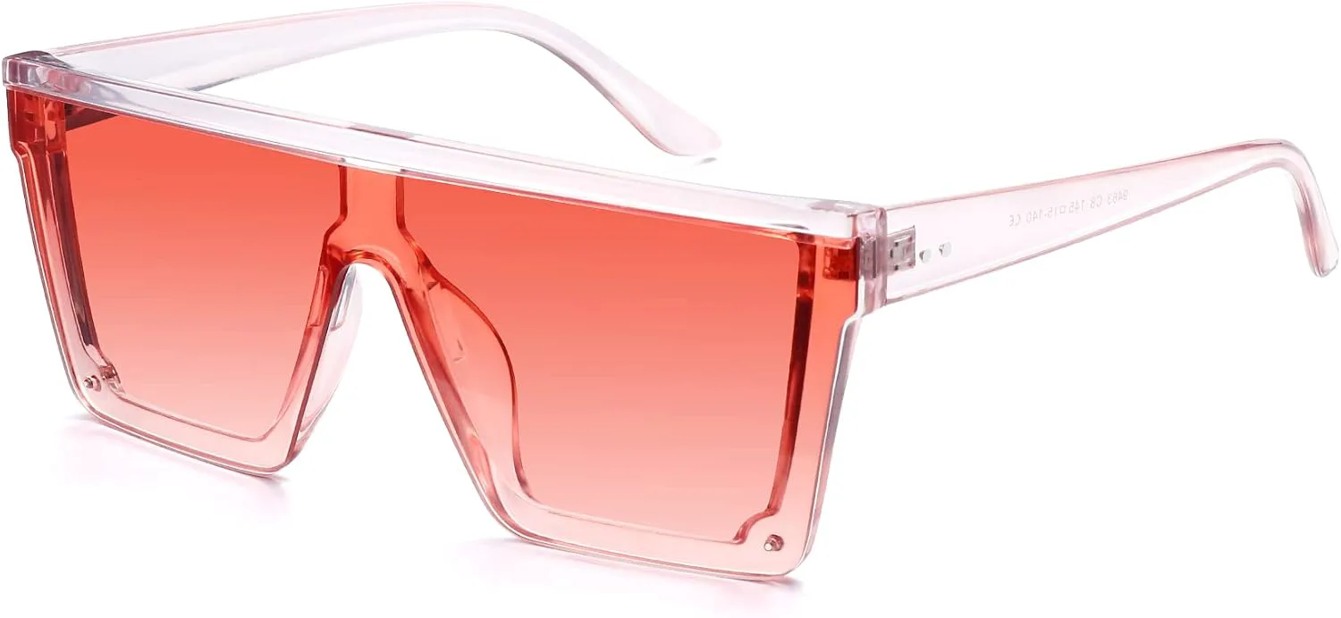 Солнцезащитные очки STORYCOAST квадратной формы для женщин и мужчин, модные, с большой оправой, плоской верхней частью и зеркальными линзами, Pink-gradient Pink Lens
Солнцезащитные очки STORYCOAST квадратной формы для женщин и мужчин, модные, с большой оправой, плоской верхней частью и зеркальными линзами, Pink-gradient Pink Lens