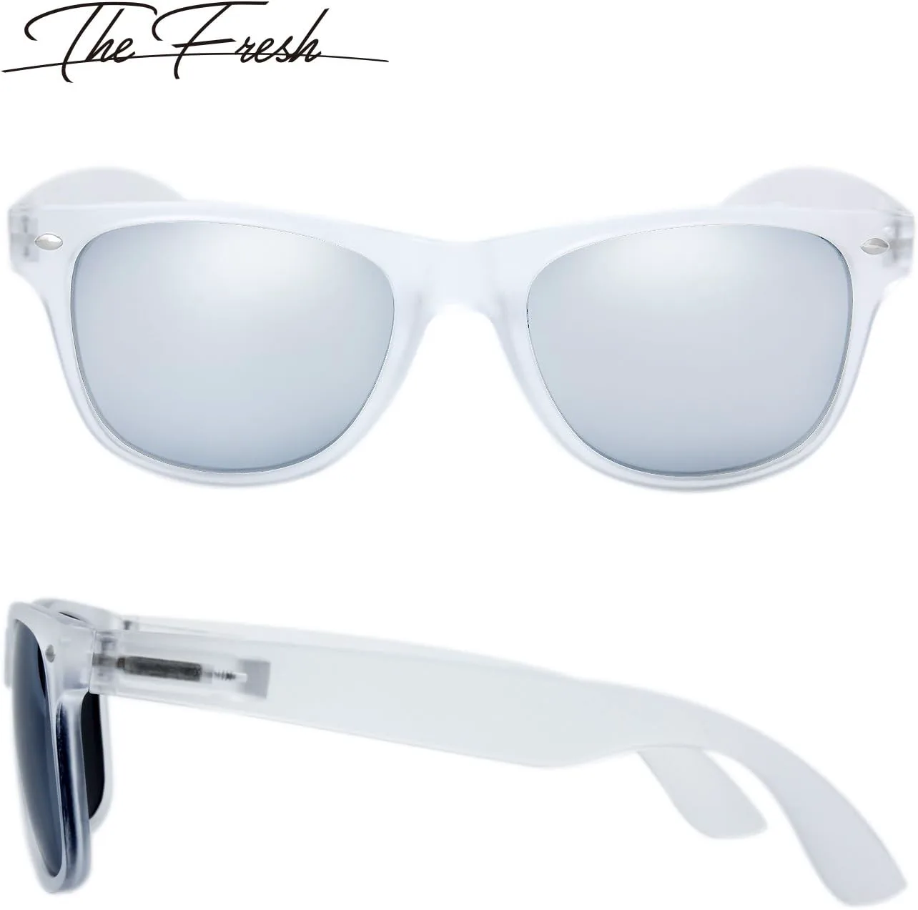 Солнцезащитные очки Fresh с матовой оправой, светоотражающими цветными линзами, пружинными дужками и роговой оправой. Подарочная коробка The Fresh, 4-frost
Солнцезащитные очки Fresh с матовой оправой, светоотражающими цветными линзами, пружинными дужками и роговой оправой. Подарочная коробка The Fresh, 4-frost