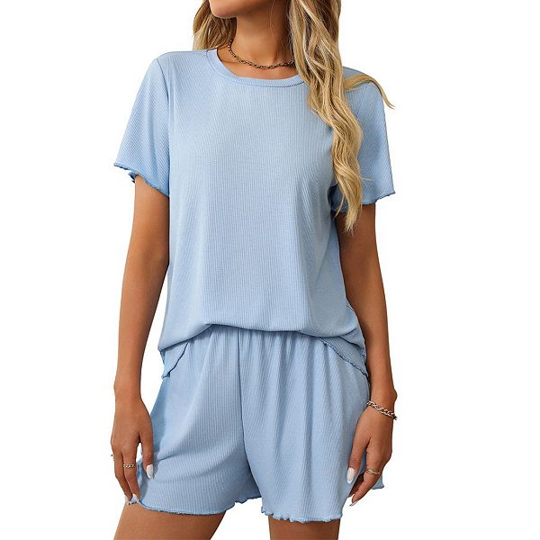 Женский мягкий комплект для отдыха с коротким рукавом Yesfashion, Light Blue
Женский мягкий комплект для отдыха с коротким рукавом Yesfashion, Light Blue