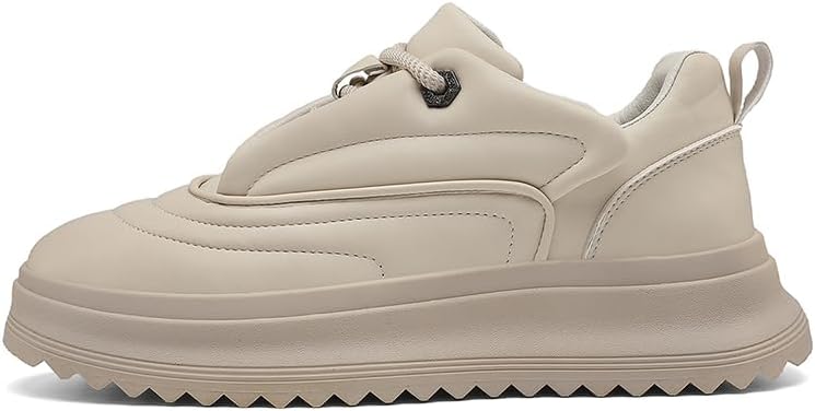 Стильные белые кроссовки на платформе для мужчин - модный дизайн с черными акцентами Pilluren
Стильные белые кроссовки на платформе для мужчин - модный дизайн с черными акцентами Pilluren