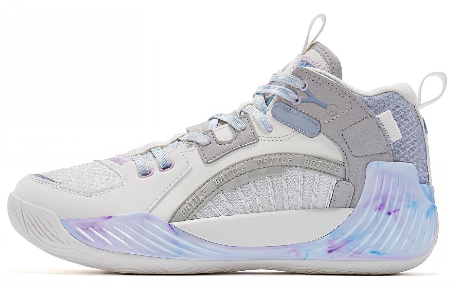 Баскетбольные кроссовки мужские средней высоты кремово-белые / ледниково-фиолетовые Qiaodan
Баскетбольные кроссовки мужские средней высоты кремово-белые / ледниково-фиолетовые Qiaodan