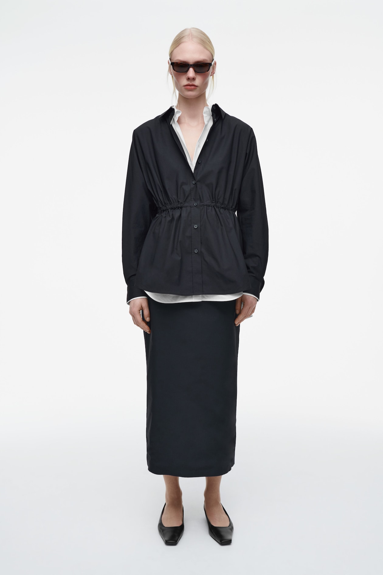 Хлопковая юбка миди COS, темно-синий
Хлопковая юбка миди COS, темно-синий