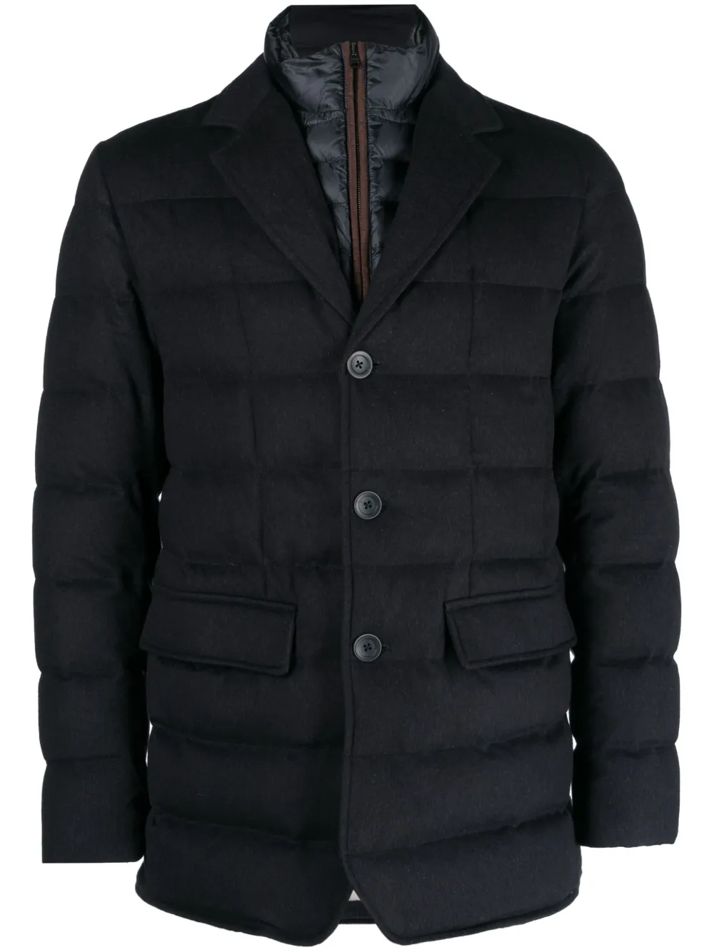 Пуховик с косым воротником Herno, синий
Пуховик с косым воротником Herno, синий