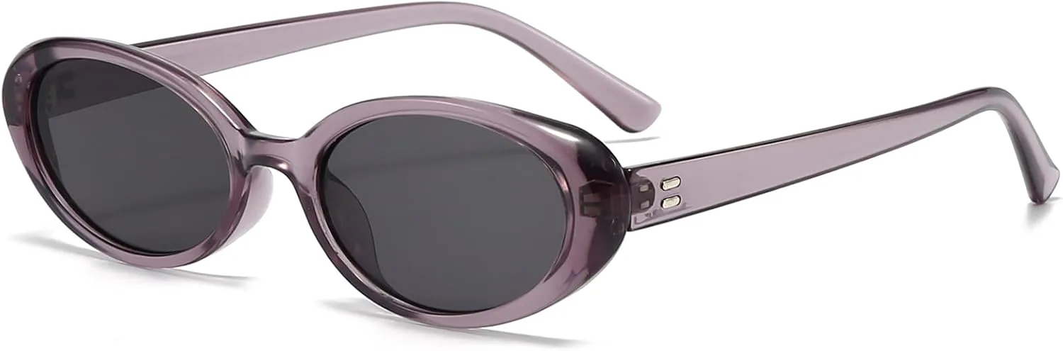Ретро овальные солнцезащитные очки для женщин и мужчин, модные маленькие овальные солнцезащитные очки в винтажном стиле 90-х Breaksun, Clear Purple Grey/Grey
Ретро овальные солнцезащитные очки для женщин и мужчин, модные маленькие овальные солнцезащитные очки в винтажном стиле 90-х Breaksun, Clear Purple Grey/Grey
