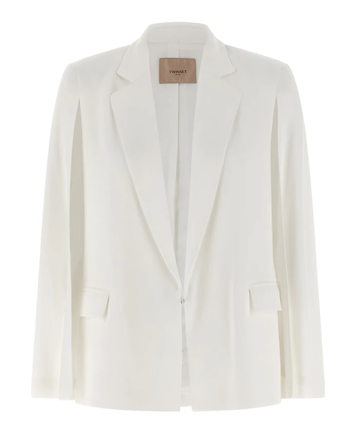 Блейзер с рукавами-кейпами Twinset, белый
Блейзер с рукавами-кейпами Twinset, белый