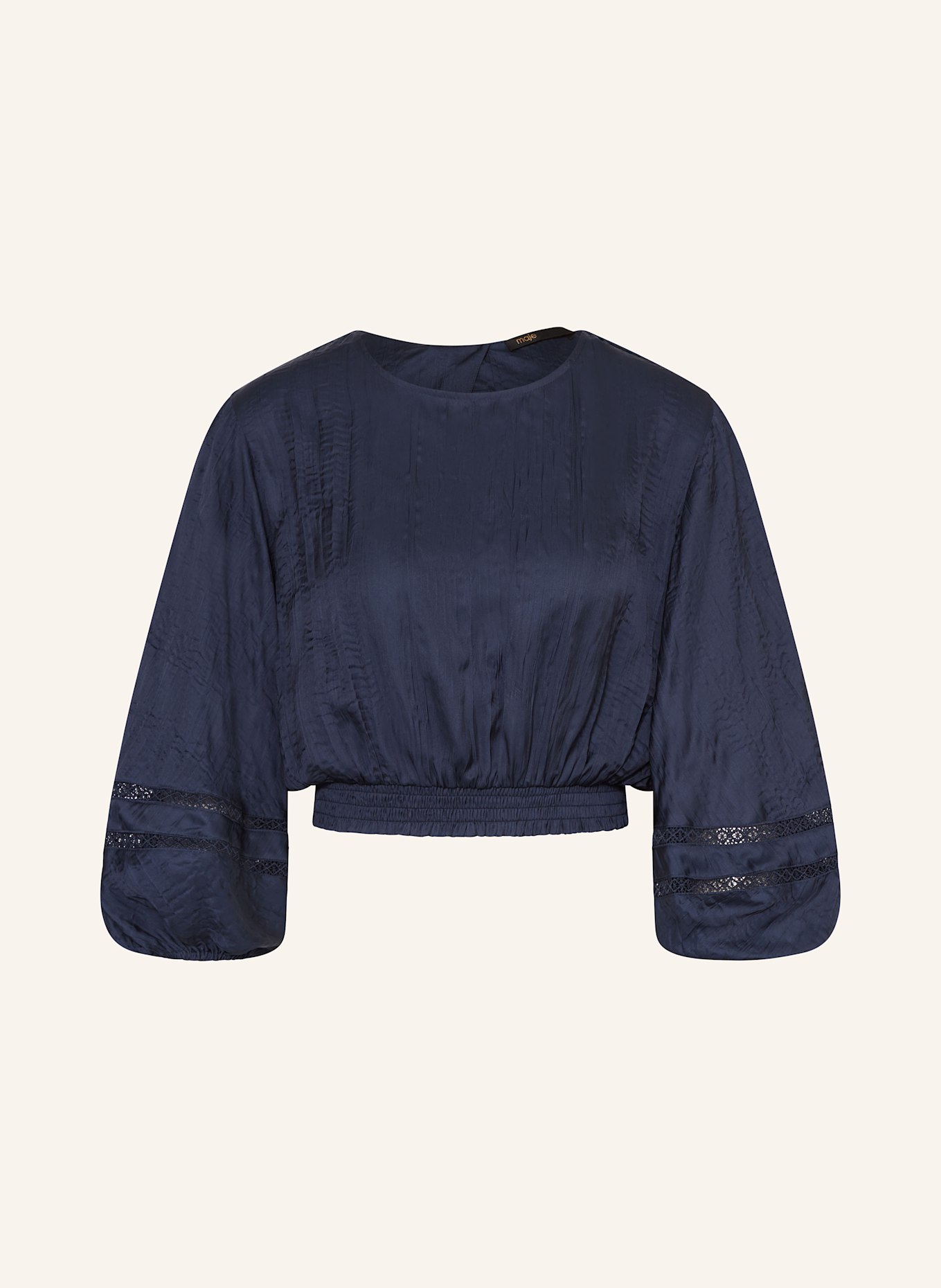 Укороченная блузка с рукавами 3/4 и вырезом Maje, синий
Укороченная блузка с рукавами 3/4 и вырезом Maje, синий