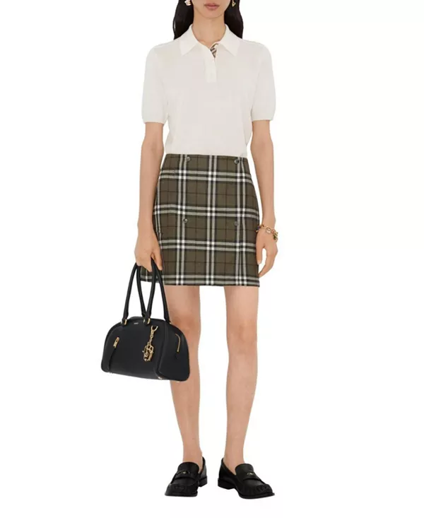 Мини-Юбка-Тренч из клетчатой шерсти Burberry, зеленый
Мини-Юбка-Тренч из клетчатой шерсти Burberry, зеленый