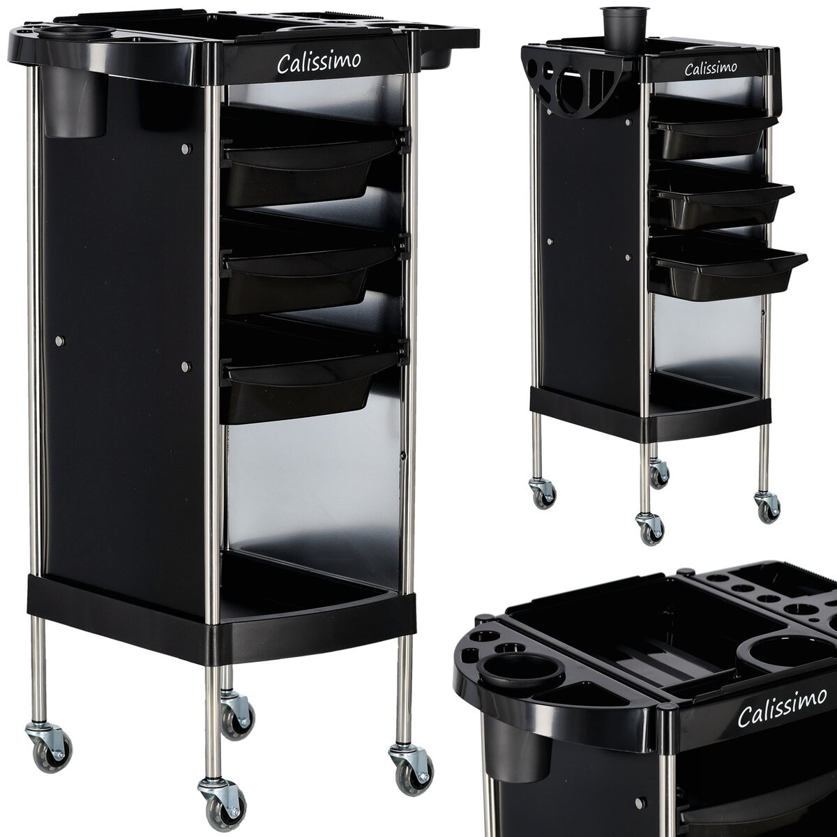 Стол-тележка парикмахера на колесах для окрашивания X11-Шкаф для салона красоты с выдвижными ящиками Calissimo
Стол-тележка парикмахера на колесах для окрашивания X11-Шкаф для салона красоты с выдвижными ящиками Calissimo