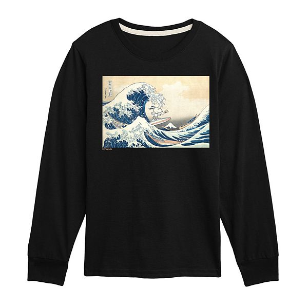 Футболка с длинным рукавом для мальчиков 8-20 peanuts the great wave off kanagawa Licensed Character, Black
Футболка с длинным рукавом для мальчиков 8-20 peanuts the great wave off kanagawa Licensed Character, Black