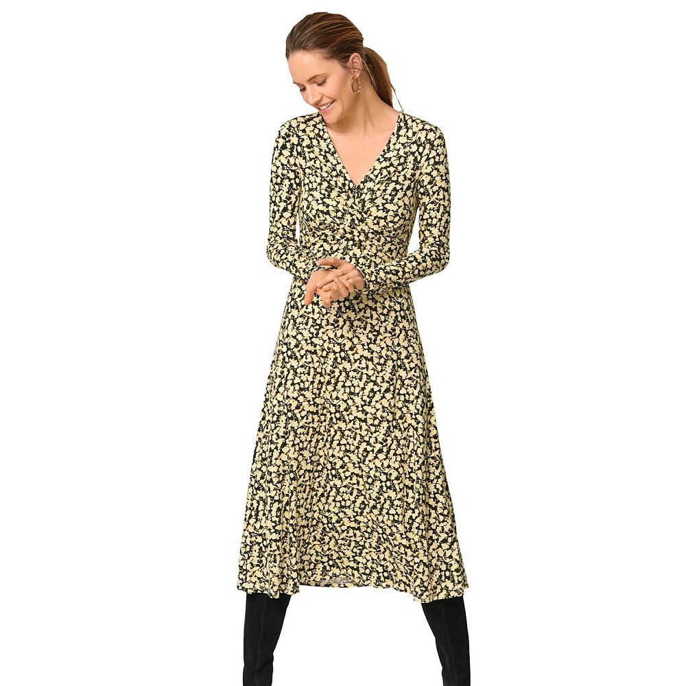 Женское трикотажное платье миди Ellos больших размеров с драпированным лифом, цвет Black Yellow Ditsy
Женское трикотажное платье миди Ellos больших размеров с драпированным лифом, цвет Black Yellow Ditsy