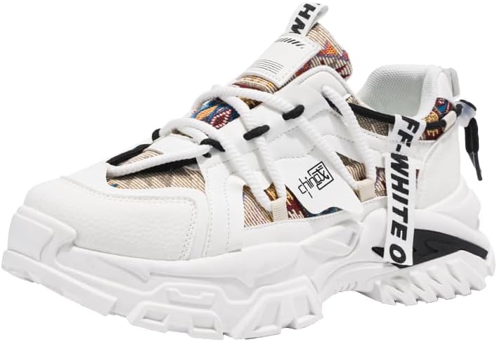 Мужские ретро кроссовки на шнуровке с толстой подошвой - удобные и нескользящие, прочные, подходят для активного отдыха в любое время года Hhhchpm, белый
Мужские ретро кроссовки на шнуровке с толстой подошвой - удобные и нескользящие, прочные, подходят для активного отдыха в любое время года Hhhchpm, белый