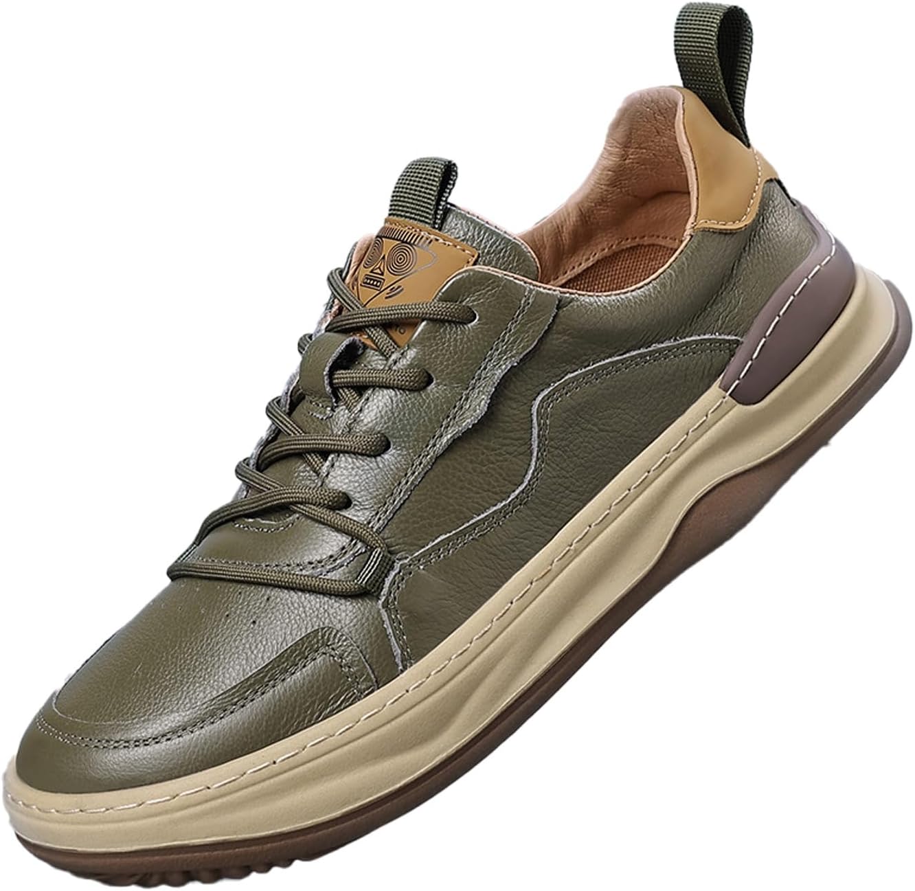 Мужские кроссовки на платформе из натуральной кожи, с классическим круглым носком, шнуровкой, ручной прошивкой, обувь для прогулок с эффектом увеличения роста, повседневные, нескользящие, для тенниса и вождения Qwuieoin, зеленый
Мужские кроссовки на платформе из натуральной кожи, с классическим круглым носком, шнуровкой, ручной прошивкой, обувь для прогулок с эффектом увеличения роста, повседневные, нескользящие, для тенниса и вождения Qwuieoin, зеленый