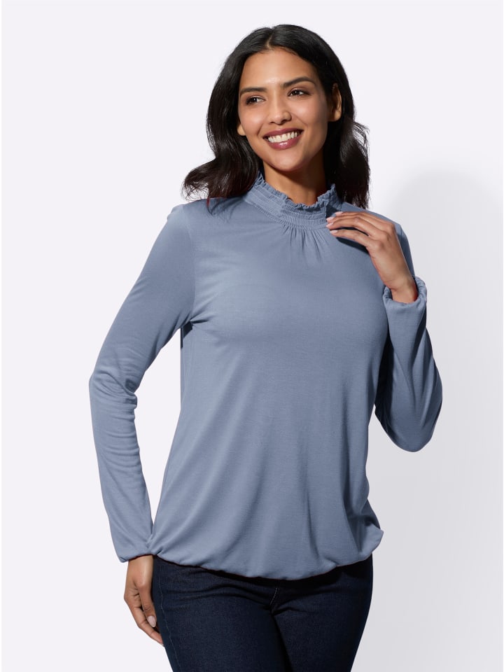 Рубашка с воротником-стойкой голубого цвета Sieh an!
Рубашка с воротником-стойкой голубого цвета Sieh an!