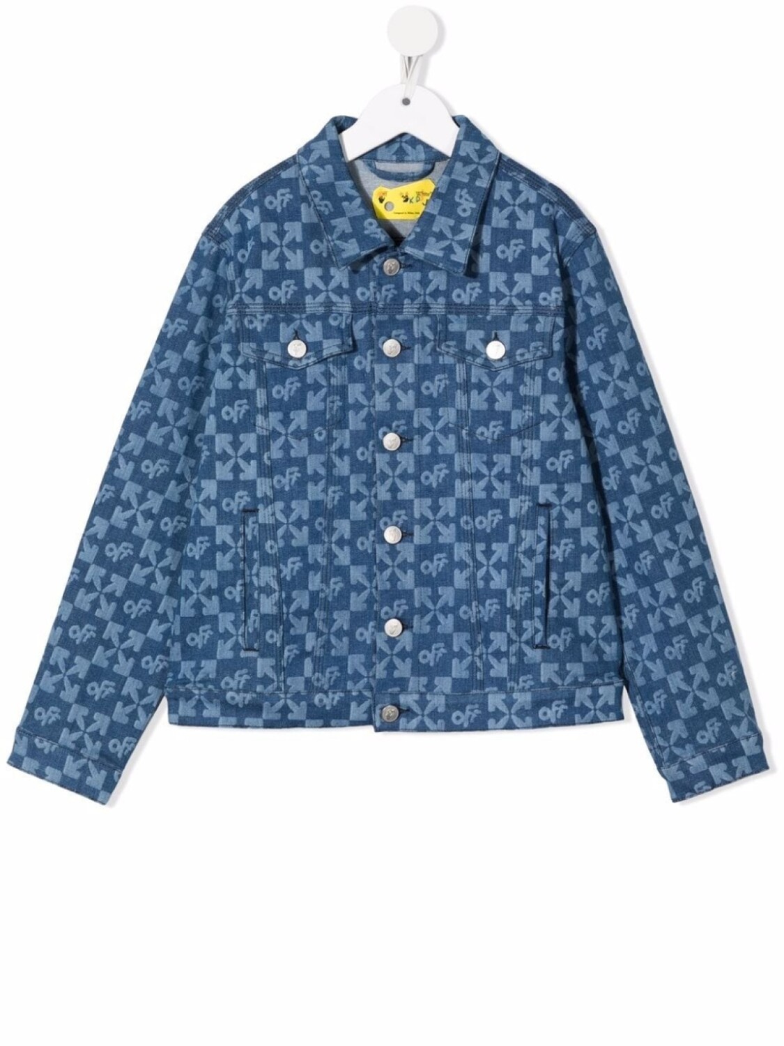 Джинсовая куртка с монограммой Off-White Kids, синий
Джинсовая куртка с монограммой Off-White Kids, синий