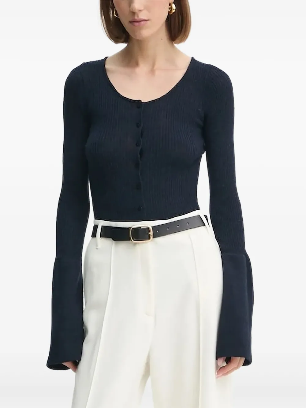 Кардиган в рубчик с рукавами колокол Herskind, синий
Кардиган в рубчик с рукавами колокол Herskind, синий