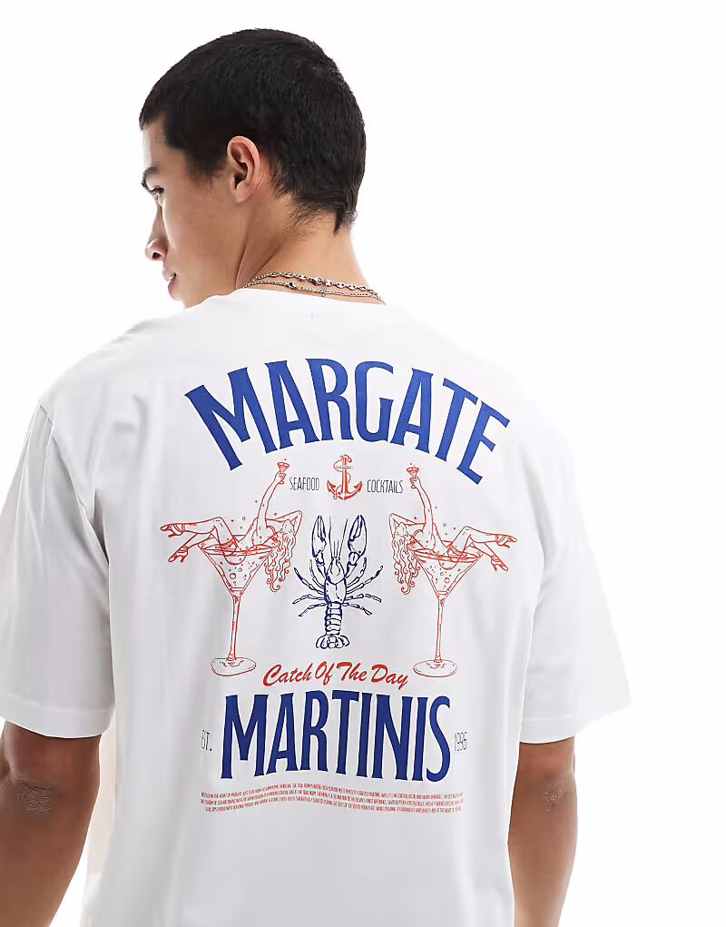 Футболка свободного кроя ONLY & SONS с принтом Margate на спине белого цвета
Футболка свободного кроя ONLY & SONS с принтом Margate на спине белого цвета