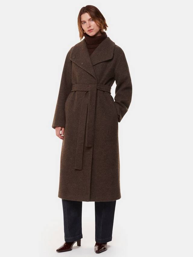 Пальто из чистой шерсти с воронкообразным вырезом morgan Whistles, серо-коричневый
Пальто из чистой шерсти с воронкообразным вырезом morgan Whistles, серо-коричневый