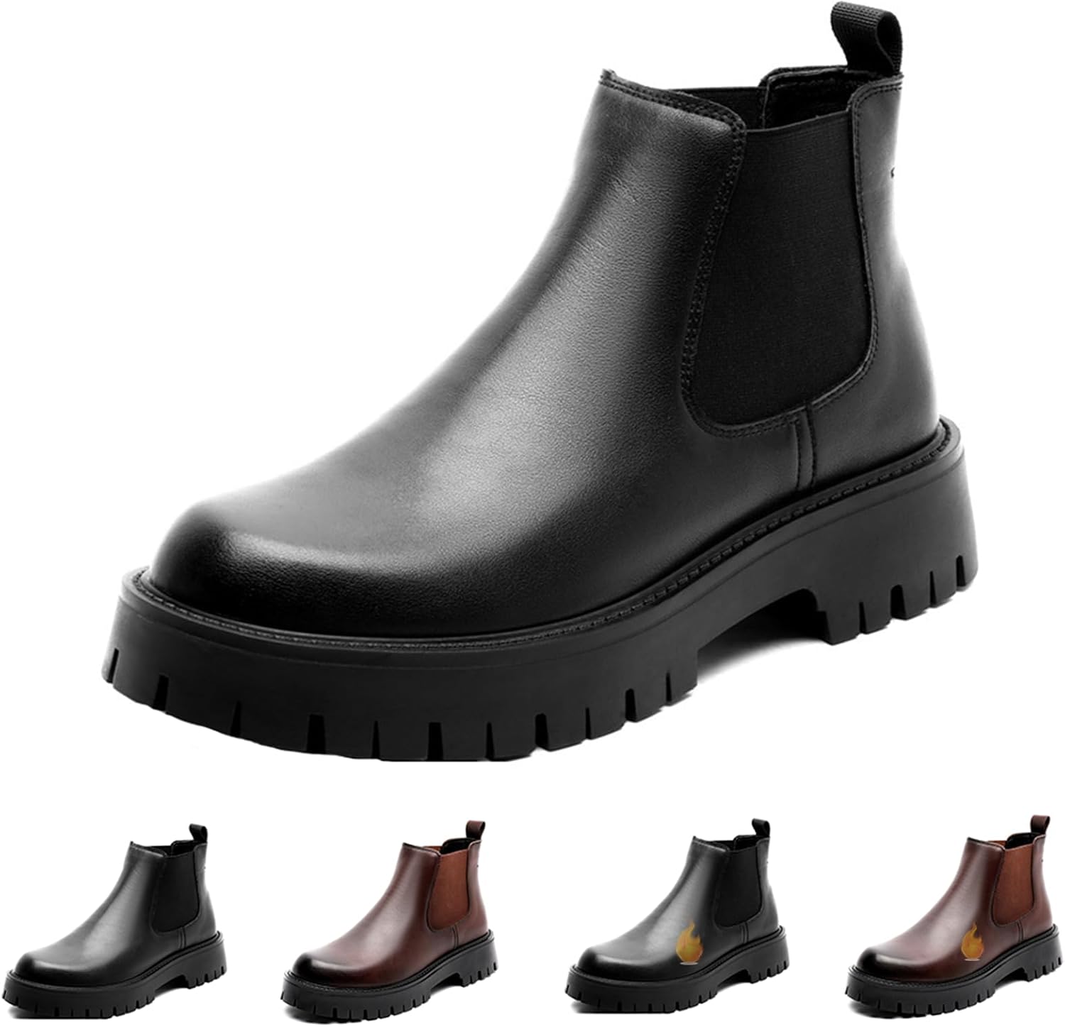 Мужские ботинки челси из натуральной кожи, без шнурков, на массивной платформе, стильные, с круглым носком и рифленой подошвой, теплые, для повседневной носки и деловых встреч Generic, черный
Мужские ботинки челси из натуральной кожи, без шнурков, на массивной платформе, стильные, с круглым носком и рифленой подошвой, теплые, для повседневной носки и деловых встреч Generic, черный