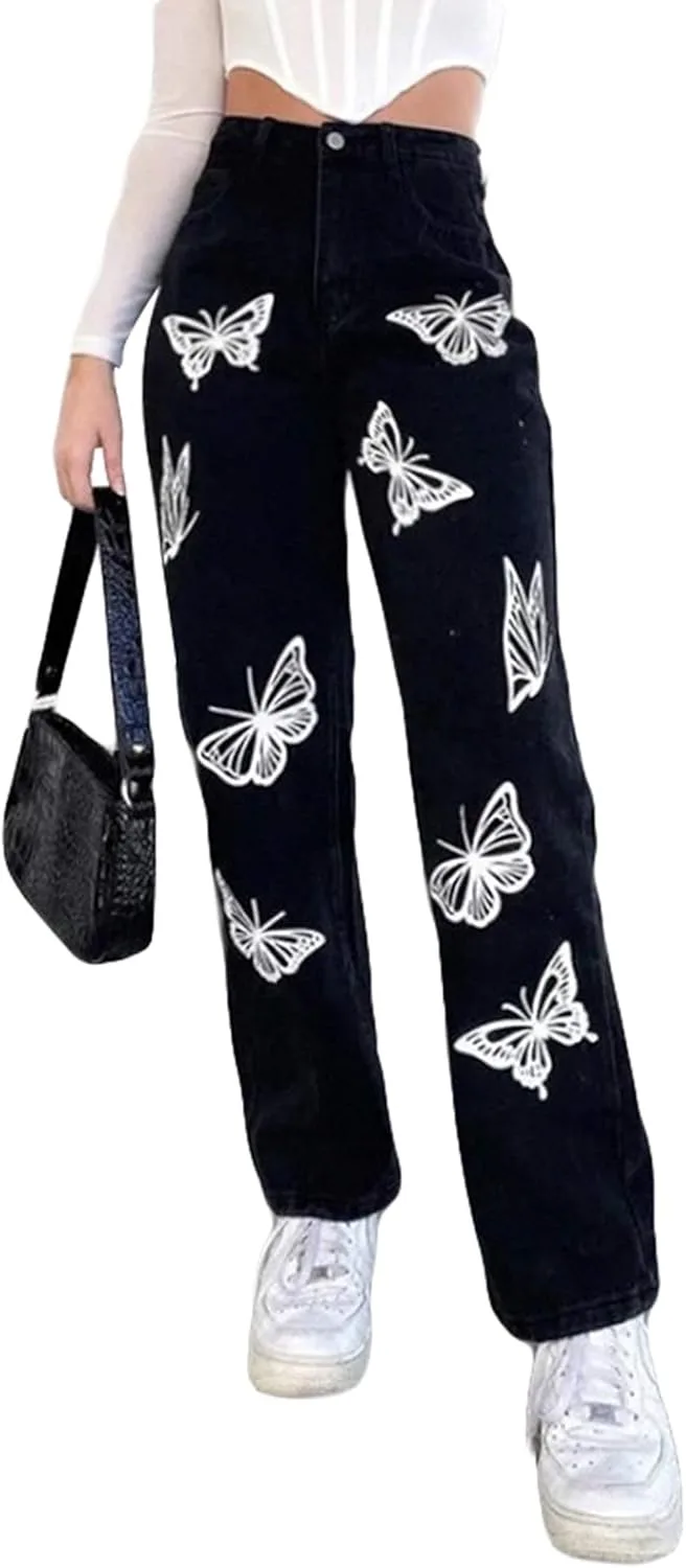 Женские джинсы с высокой талией и широкими штанинами в стиле стритвир Hnyenmcko
Женские джинсы с высокой талией и широкими штанинами в стиле стритвир Hnyenmcko