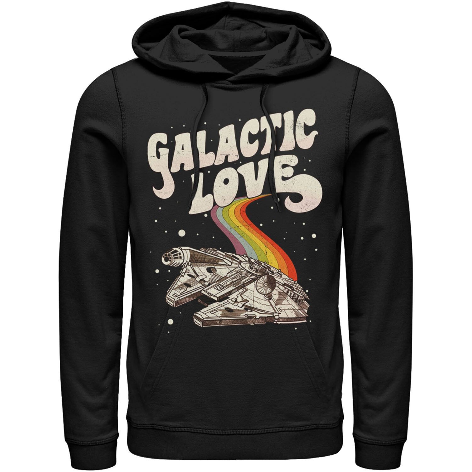 Мужская толстовка с капюшоном Star Wars Pride Millennium Falcon Galactic Love, Black Licensed Character, черный 
Мужская толстовка с капюшоном Star Wars Pride Millennium Falcon Galactic Love, Black Licensed Character, черный