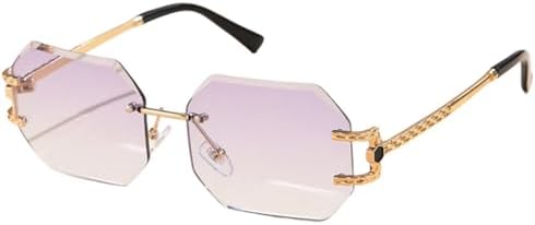 Ретро солнцезащитные очки для женщин, без оправы, многоугольные солнцезащитные очки, модные солнцезащитные очки с оригинальными линзами, женские очки без оправы MTZJH, Purple
Ретро солнцезащитные очки для женщин, без оправы, многоугольные солнцезащитные очки, модные солнцезащитные очки с оригинальными линзами, женские очки без оправы MTZJH, Purple