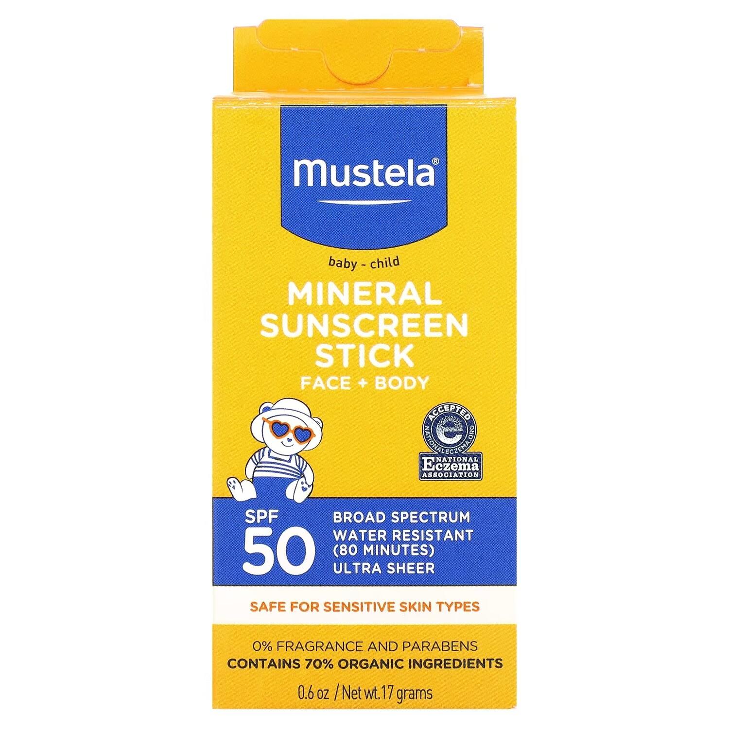 Солнцезащитное средство-стик Mustela SPF 50 для детей, 17 г
Солнцезащитное средство-стик Mustela SPF 50 для детей, 17 г